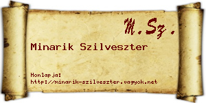 Minarik Szilveszter névjegykártya